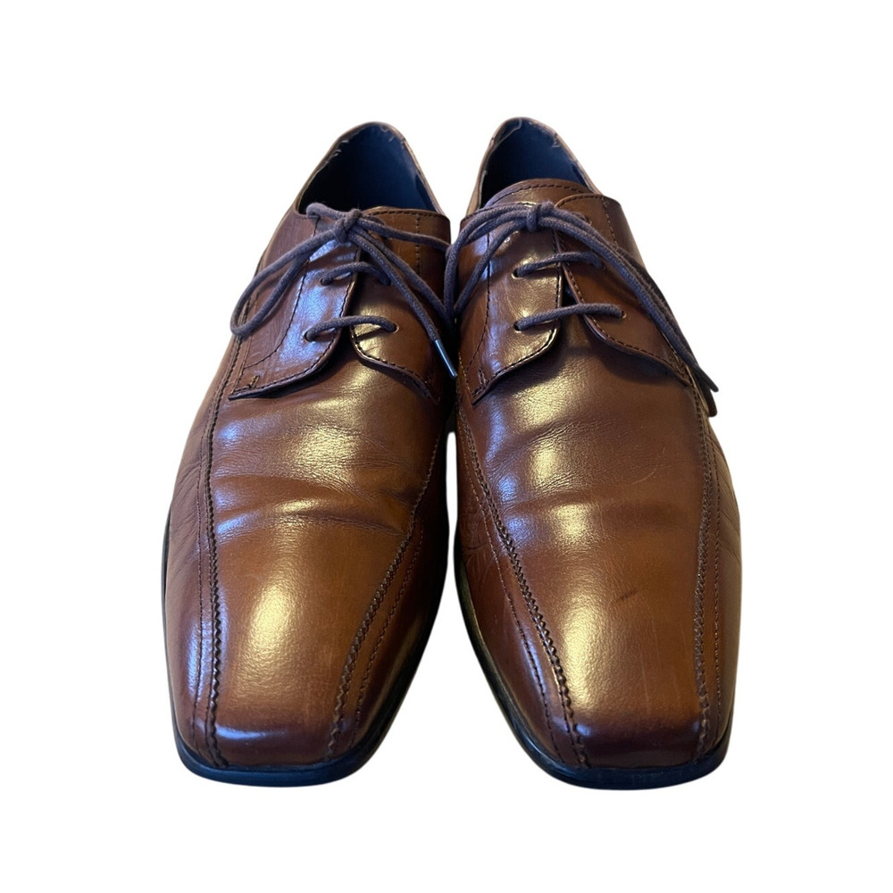 Jones Bootmaker Men's 9.5 Deacon $149 Leather Oxfords Lace Up Dress Shoes Brown